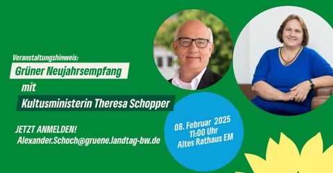 Grner Neujahrsempfang mit Kultusministerin Theresa Schopper - Emmendingen - 08.02.2025 11:00