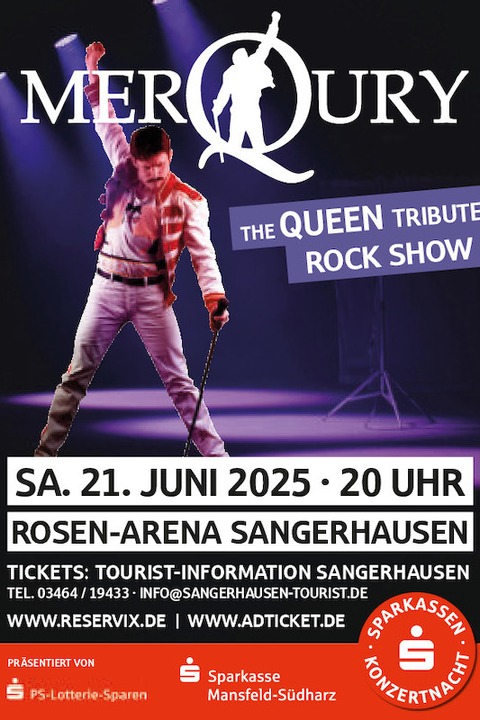 ,,Sparkassen-Konzertnacht&#8222; - THE QUEEN TRIBUTE ROCK SHOW - Sangerhausen - 21.06.2025 20:00