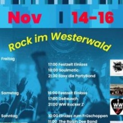 Rock im Westerwald - Samstag Ticket - NORKEN - 15.11.2025 16:00