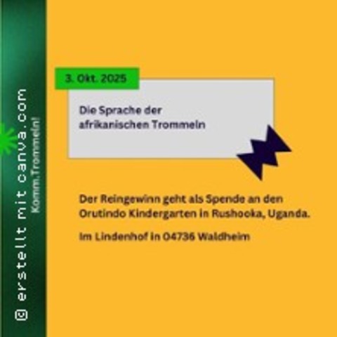 Die Sprache der afrikanischen Trommeln - WALDHEIM - 03.10.2025 10:00
