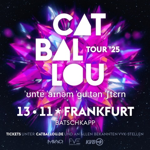 CAT BALLOU - UNTER EINEM GUTEN STERN - TOUR 25 - Frankfurt am Main - 13.11.2025 20:00