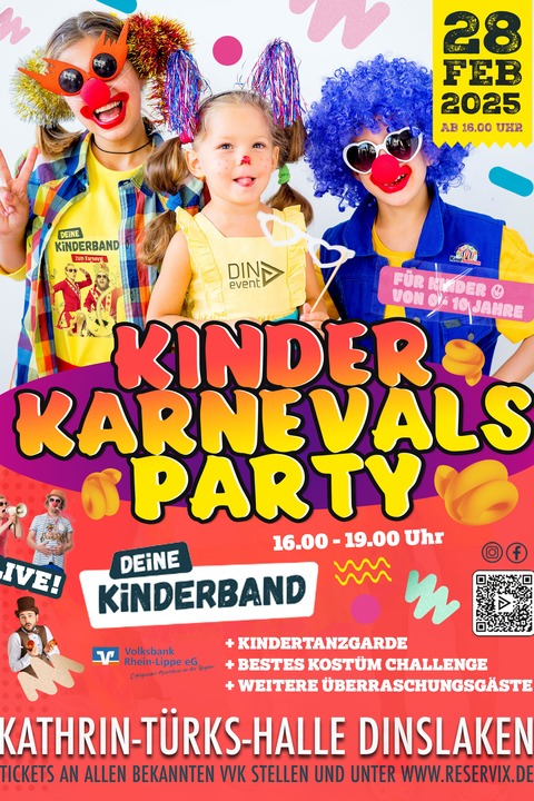 Kinderkarnevalsparty - Dinslaken - 28.02.2025 16:00