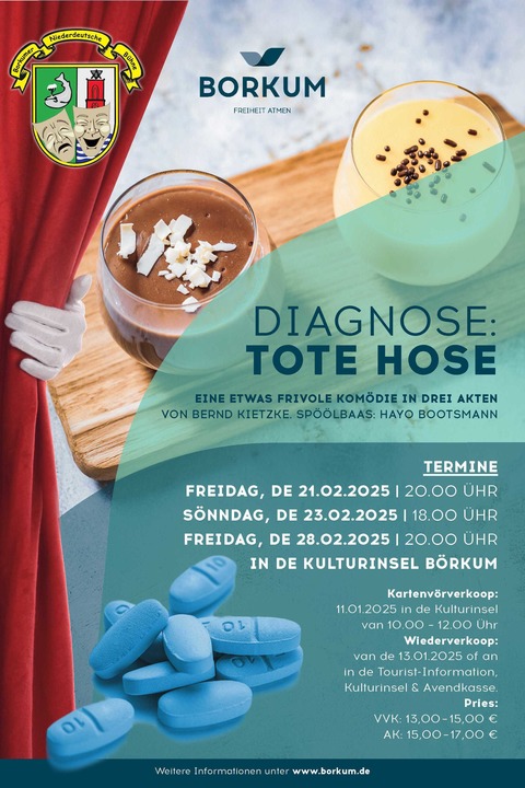 Borkumer Niederdeutsche Bhne - Diagnose: Tote Hose - Borkum - 28.02.2025 20:00