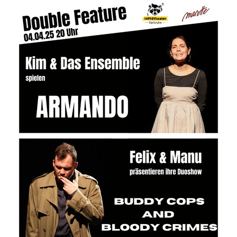 Improtheater Karlsruhe Double Feature: Armando & Buddy Cops and Bloody Crimes - Karlsruhe - 04.04.2025 20:00