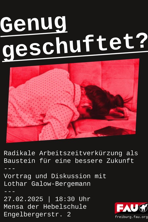 Radikale Arbeitszeitverkrzung als Baustein fr eine bessere Zukunft - Freiburg - 27.02.2025 18:30