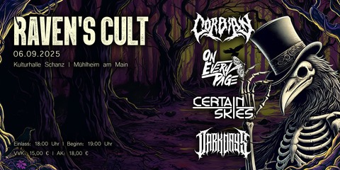 Ravens Cult - Corbian / Certain Skies / On Every Page / Dark Days - Mhlheim am Main - 06.09.2025 19:00