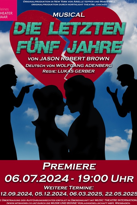 Die letzten fnf Jahre - das Musical - Haar - 22.05.2025 19:00