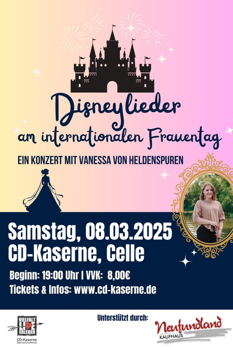 Disneylieder am internationalen Frauentag - Ein Konzert mit Vanessa von HeldenSpuren - Celle - 08.03.2025 19:00