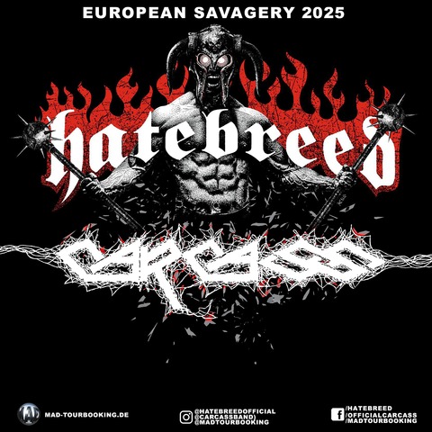 HATEBREED / CARCASS - EUROPEAN SAVAGERY 2025 - Wiesbaden - 11.06.2025 19:00