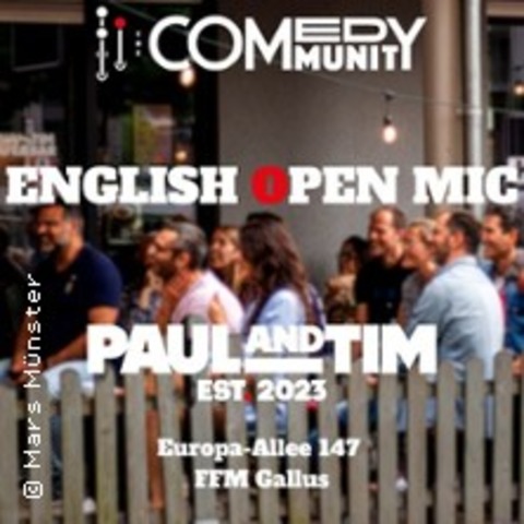 English Open Mic at Paul & Tim`s Cafe - FRANKFURT AM MAIN - 25.09.2025 19:30