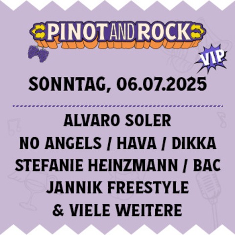 VIP Ticket: Alvaro Soler, No Angels, DIKKA - Breisach - 06.07.2025 12:00