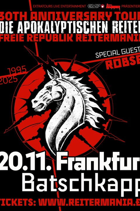 DIE APOKALYPTISCHEN REITER - 30th Anniversary Tour 2025 - Frankfurt am Main - 20.11.2025 19:30