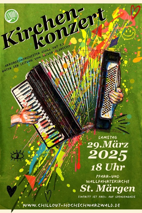 Kirchenkonzert Akkordeonorchester "Chill Out" e. V. - St. Mrgen - 29.03.2025 18:00