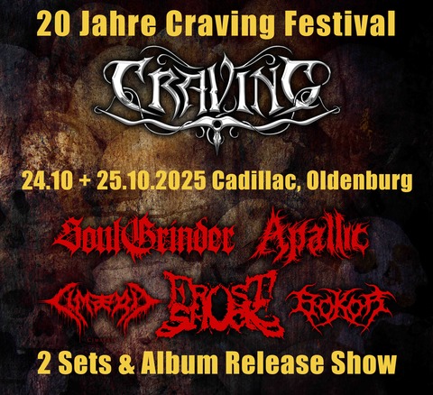 Craving - 20 Years Anniversary & Album Release Show - Oldenburg - 24.10.2025 20:00