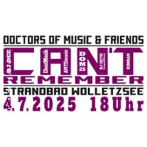 Cant Remember - ANGERMNDE - 04.07.2025 18:00