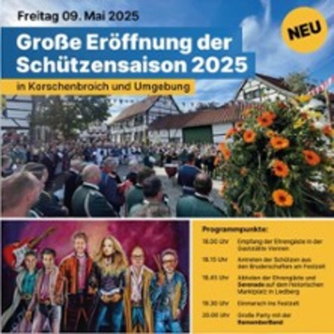 Erffnung: Schtzenfestsaison in Liedberg - KORSCHENBROICH - 09.05.2025 19:30