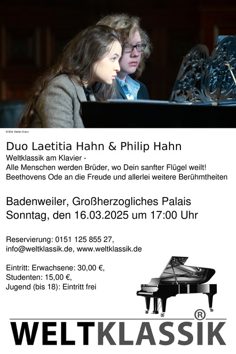 Duo Laetitia Hahn & Philip Hahn - Badenweiler - 16.03.2025 17:00