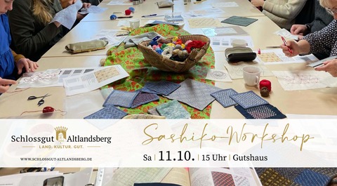 Textilworkshop mit Birgit Paschke &#8222;Japanische Sticktechnik Sashiko&#8220; - Altlandsberg - 11.10.2025 15:00