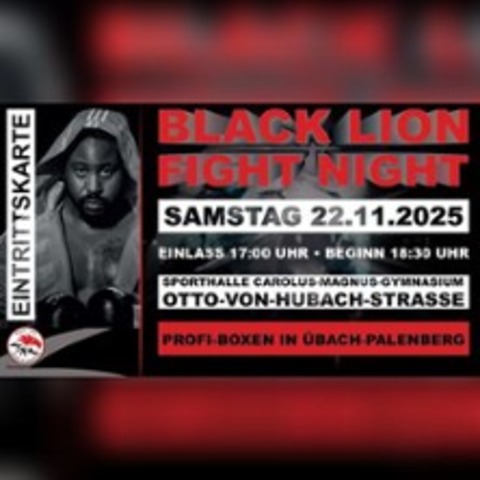 Black Lion Fight Night - BACH-PALENBERG - 22.11.2025 18:30