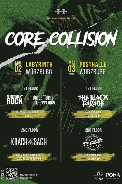 Core Collision - Kombiticket (Labyrinth + Posthalle) - Wrzburg - 02.05.2025 22:00