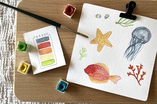 Kreativworkshop fr Kinder von 8 bis 14 Jahren: Einstieg - Unterwasserwelt in Aquarell