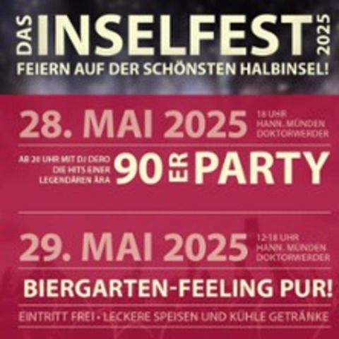 Inselfest - 90er Party - HANN. MNDEN - 28.05.2025 18:00