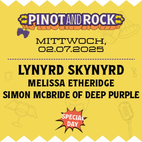 Lynyrd Skynyrd + Melissa Etheridge bei Pinot and Rock 2025 - Breisach - 02.07.2025 16:30