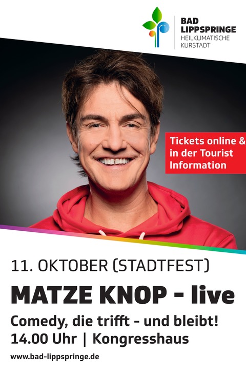 Matze Knop - live - Comedy, die trifft - und bleibt! - Bad Lippspringe - 11.10.2025 14:00