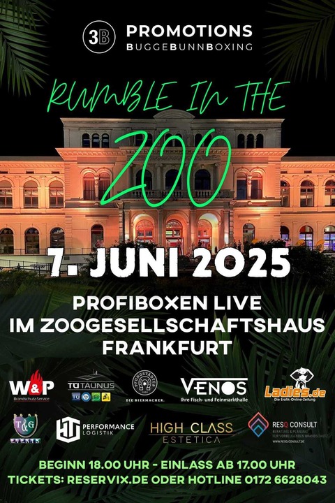 BOXEN LIVE - PROFI FIGHTNIGHT ! Zoogesellschaftshaus Frankfurt - Frankfurt am Main - 07.06.2025 18:00