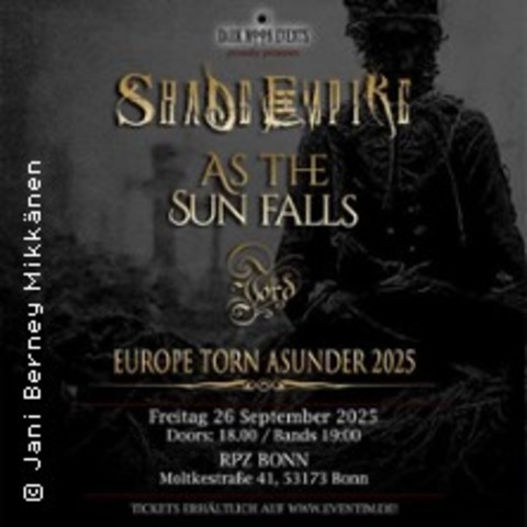 Bonn Torn Asunder - Shade Empire / As The Sun Falls / Jord - BONN - 26.09.2025 18:00