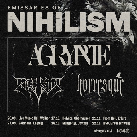 AGRYPNIE - Emissaries Of Nihilism Tour 2025 - Mörlenbach - 26.09.2025 20:00