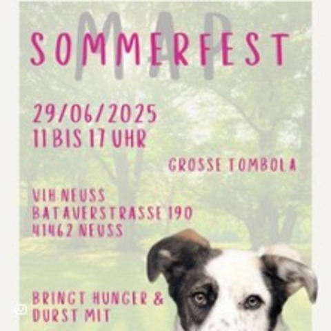 Sommerfest MAP Hilfe fr Straennasen | VIH Neuss - NEUSS - 29.06.2025 11:00