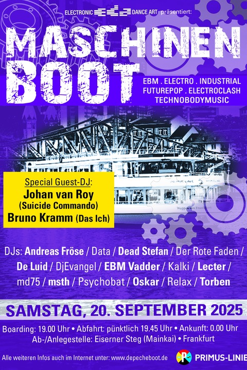 MaschinenBoot - 2025 - Unter der Flagge der elektronischen Musik - Frankfurt am Main - 20.09.2025 19:45