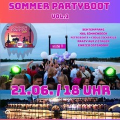 MEGA Radio-Mix Sommer Partyboot - BERLIN - 21.06.2025 17:00