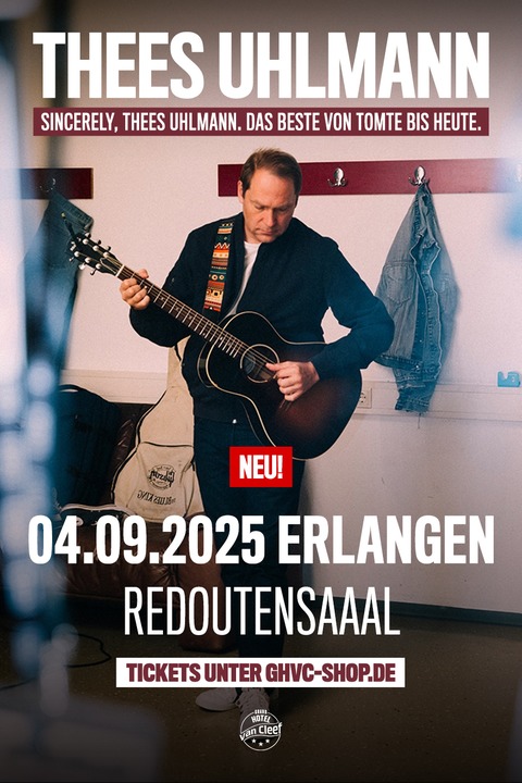 Thees Uhlmann - Sincerely, Thees Uhlmann - das Beste von Tomte bis heute - Erlangen - 04.09.2025 20:00