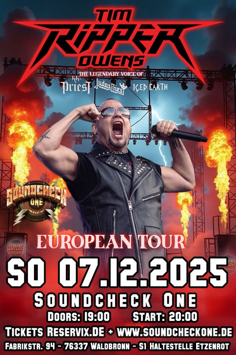Tim &#8222;Ripper&#8220; Owens (ex Judas Priest, Iced Earth, Malmsteen) - European Tour 2025 - Waldbronn - 07.12.2025 19:00