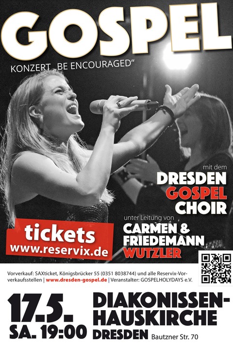 Gospelkonzert 2025 - &#8222;Be encouraged&#8220; am Dixielandfestival-Wochenende - Dresden - 17.05.2025 19:00