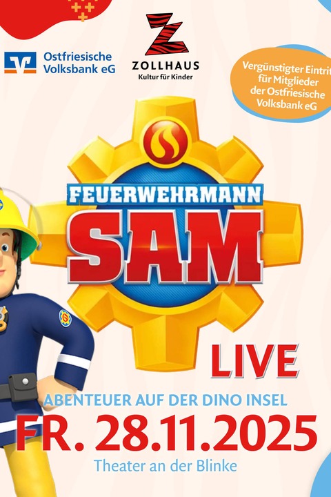 Feuerwehrmann Sam Live! - Abenteuer auf der Dino Insel - Kultur fr Kinder - Leer (Ostfriesland) - 28.11.2025 16:00