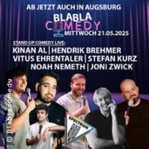 Bla Bla Comedy | mit Kinan AL, Hendrik Brehmer uvm. - AUGSBURG / SPECTRUM - 21.05.2025 20:00