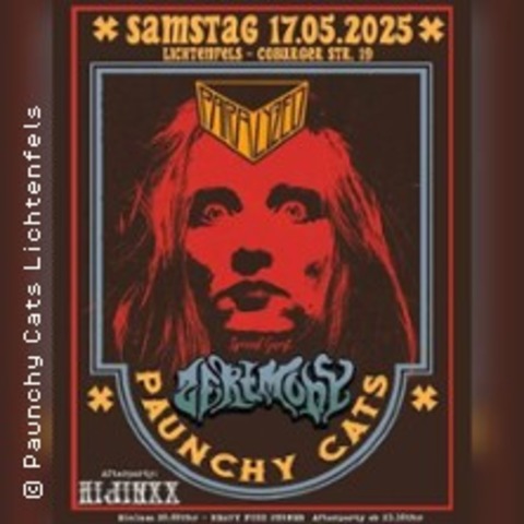 Paralyzed Live@ Paunchy Cats | + Support: Zeremony - LICHTENFELS - 17.05.2025 20:00