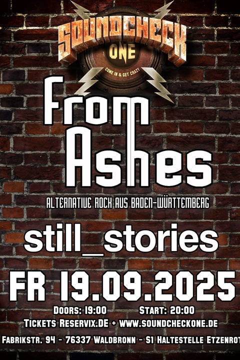 From Ashes + still stories - Waldbronn - 19.09.2025 19:00