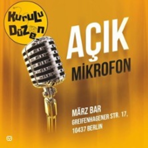 Türkçe Open Mic (Acik Mikrofon) - BERLIN - 02.06.2025 20:00
