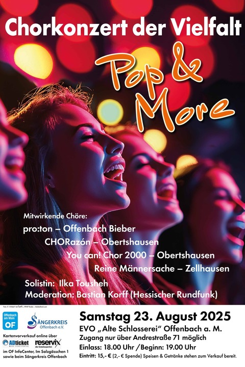 Pop & More - Chorkonzert der Vielfalt - Offenbach - 23.08.2025 19:00