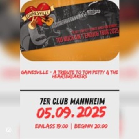 Gainesville - Tribute To Tom Petty: To much ain't enough - Tour 2025 - DBELN - 01.11.2025 20:00