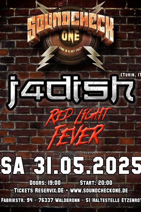Jadish (Turin, IT) + Red Light Fever - Frauenpower aus Turin, Italien - Waldbronn - 31.05.2025 19:00