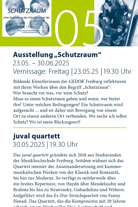 juval quartett konzert - Freiburg - 30.05.2025 19:30