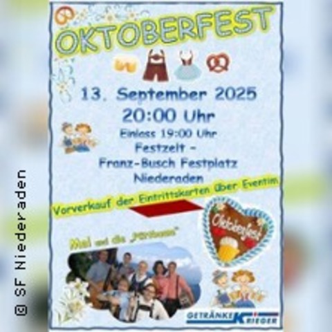Oktoberfest Niederaden - mit Mel und die "Pttbuam" - LNEN - 13.09.2025 20:00