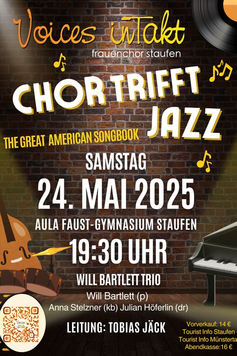 Voices in Takt & Will Bartlett Trio - Staufen - 24.05.2025 19:30