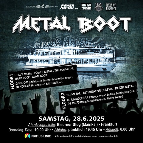 Das MetalBoot - Deine MetalParty auf dem Main! - Frankfurt am Main - 28.06.2025 19:45