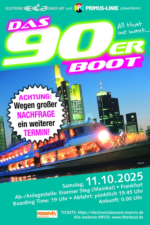 DAS 90er BOOT - Das 90erBoot im Oktober 2025 - Frankfurt am Main - 11.10.2025 19:45